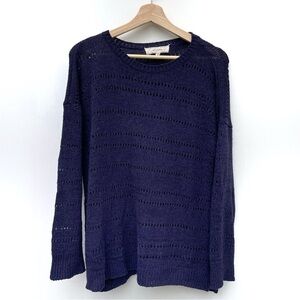 Elegant Navy Crew Neck Sweater